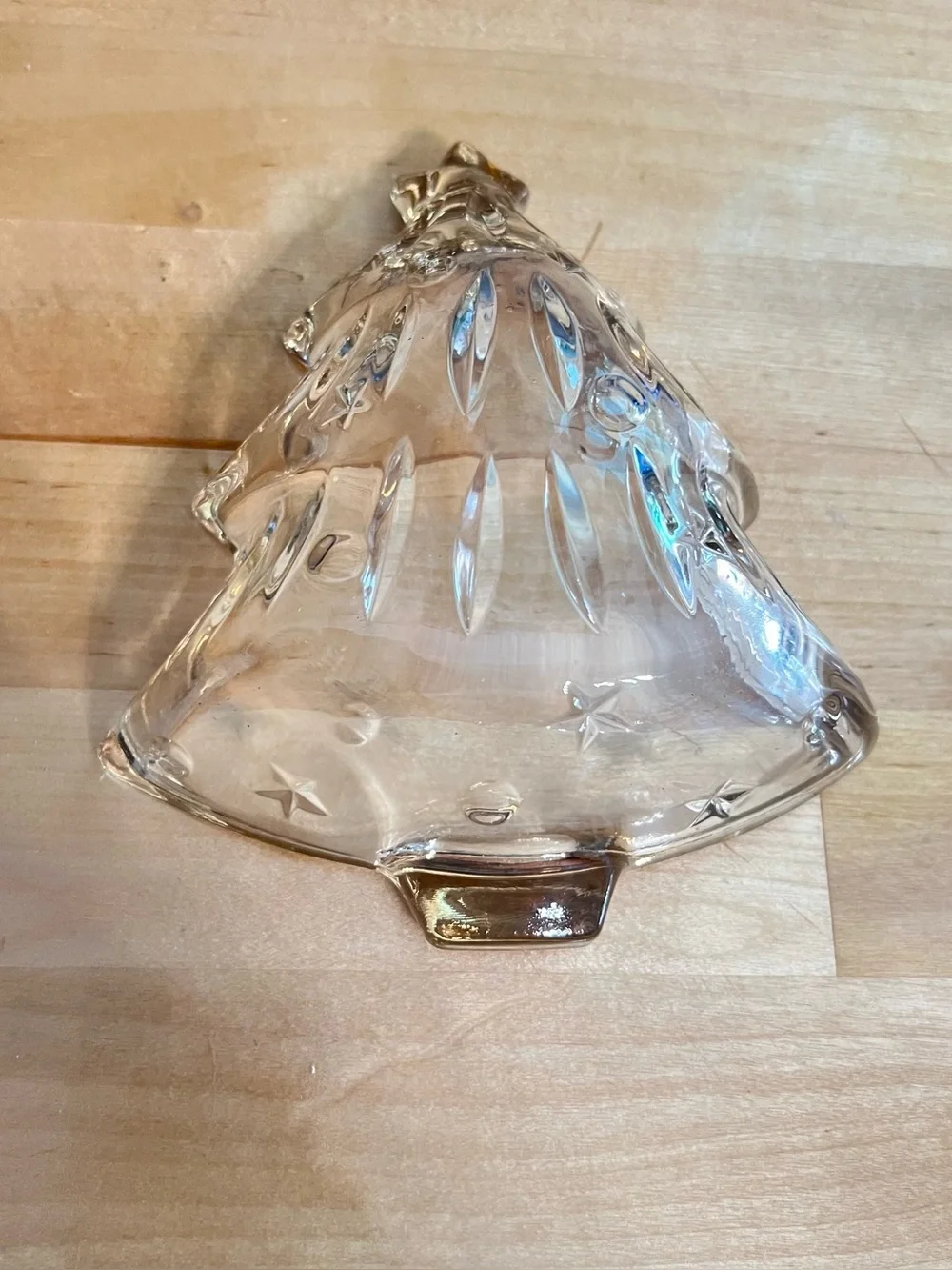 Studio Nova Yuletide Spirit Christmas Tree Sweet Dish 5.5” x 6” Glass